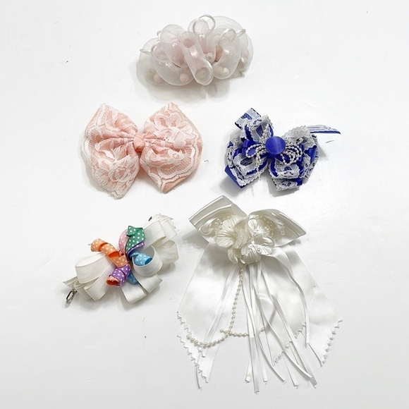 Little girls hair barrette clips - Set of 5 - Picture 1 of 2